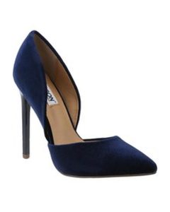 Madison velvet blue heel