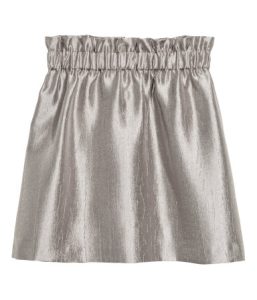 Silver Crinkled Skirt_R379.00_H&M