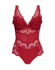 Red Lace Padded Underwire Bodysuit_R450_Distraction By Bonang_Woolworths