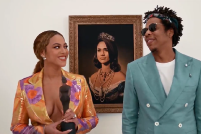 Beyoncé and Jay-Z Celebrate Meghan Markle In A Painting,