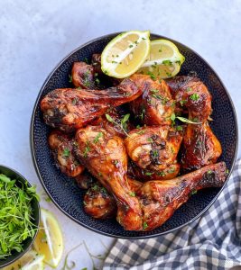 Airfryer BBQ chicken drumsticks